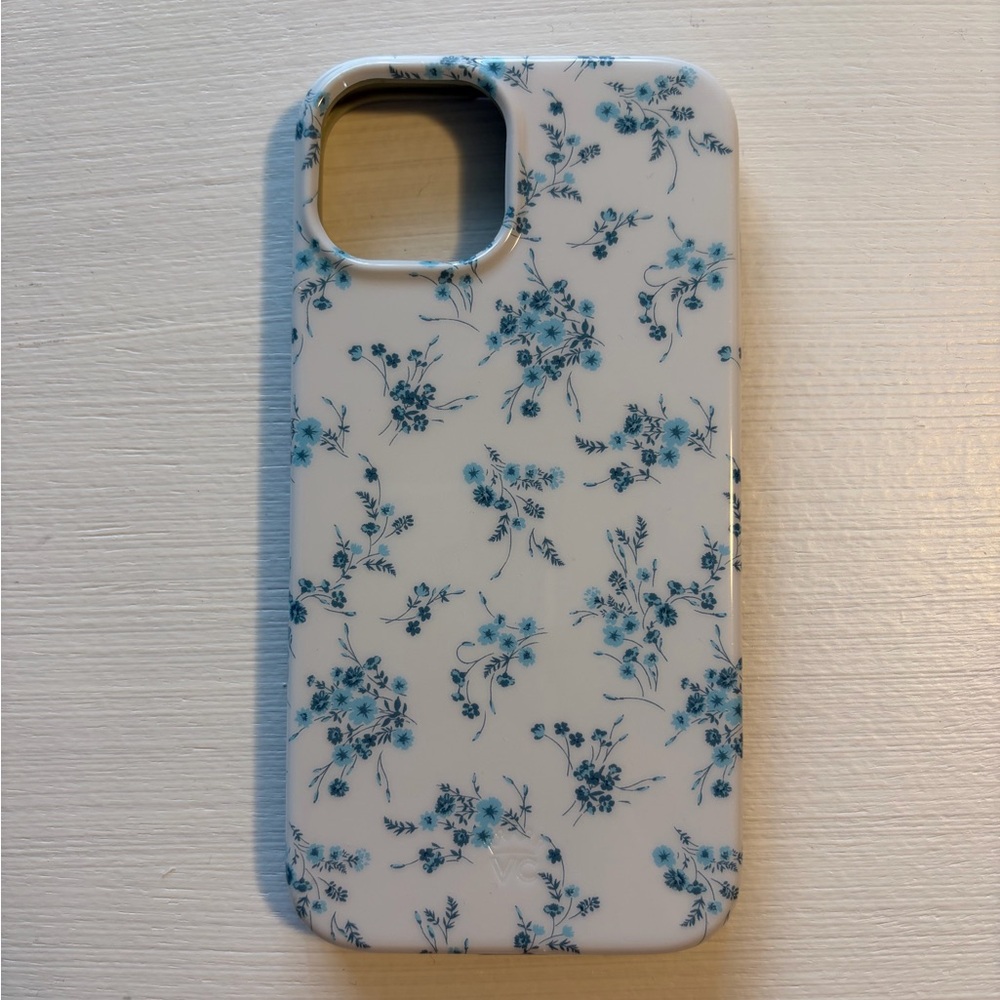Velvet Caviar French Blue Floral iPhone 14 case
